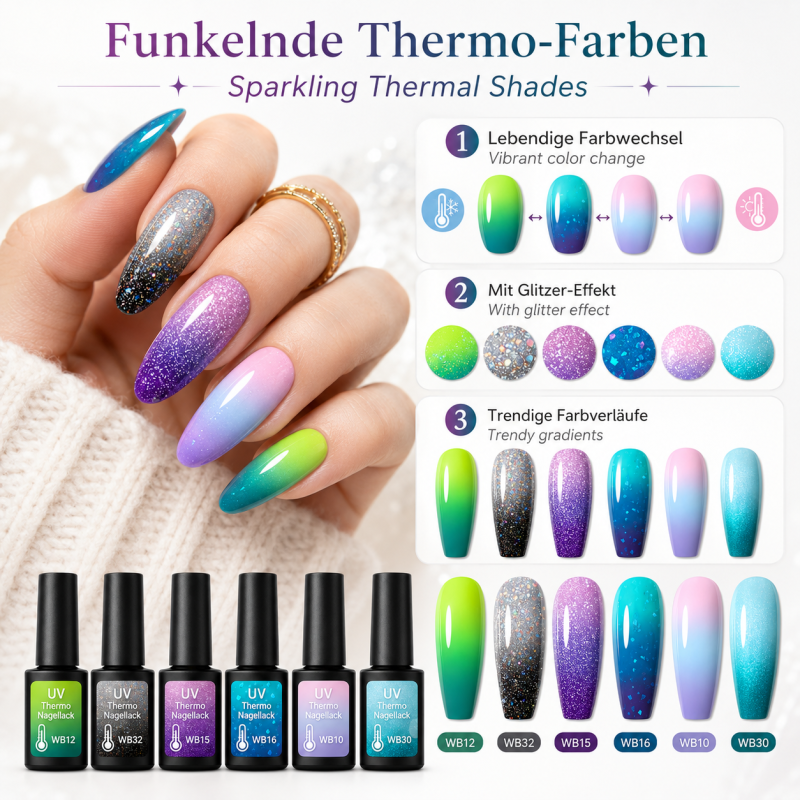 6 pièces UV Thermo Gel Cool Magic Coffret